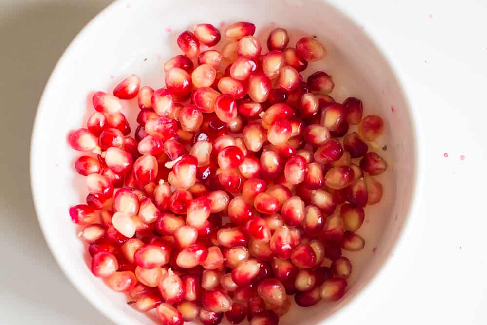 Pomegranate Seeds for Winter Salad.