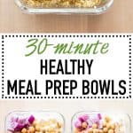 Get back into a meal prepping routine now that summer fun is almost over! Keep summer in your lunch for now with these Healthy Meal Prep Bowls.