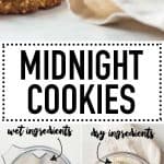 Stacked cookies and process photos with text overlay for Pinterest