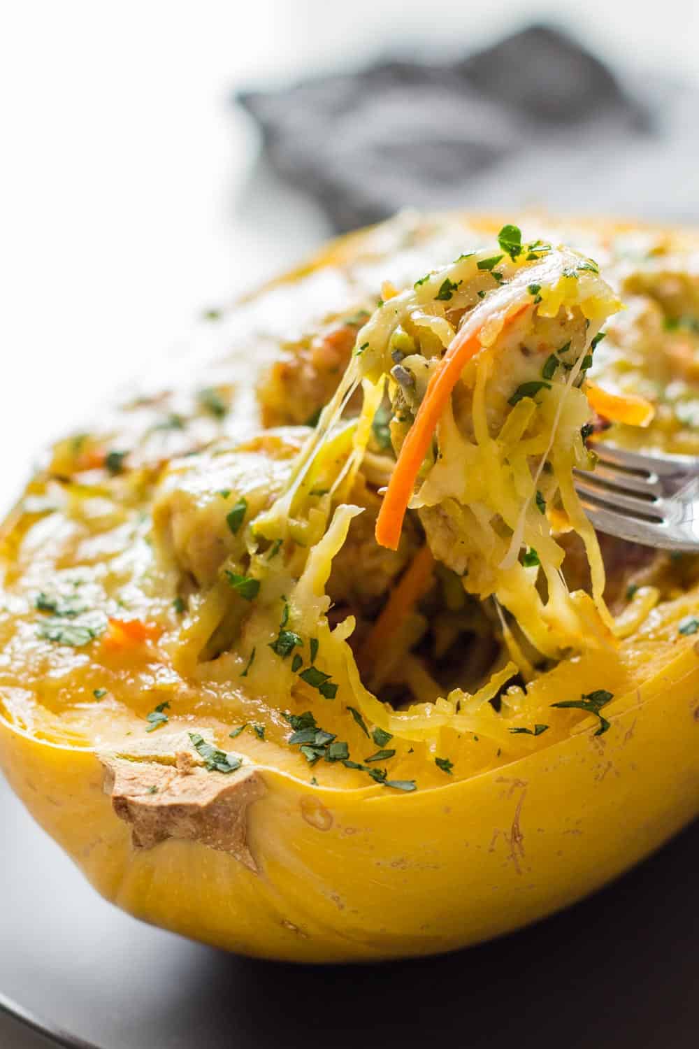 Spaghetti Squash with Chicken Recipe close up