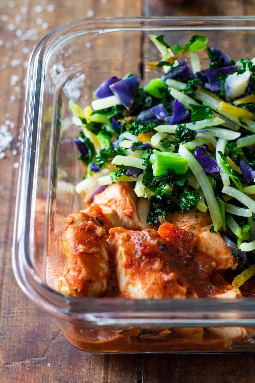 Cajun Chicken Meal Prep Bowl Closeup