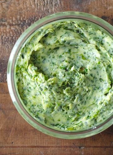 Garlic Herb Butter in a jar