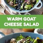 warm goat cheese salad pin collage