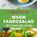 Warm Farro Salad Pin Collage Image