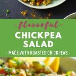 Roasted Chickpea Salad Pin Collage