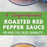 Roasted Red Pepper Sauce Pin Collage