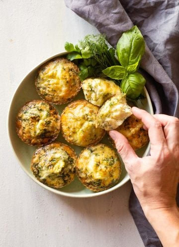 Herb Egg Muffins on a plate